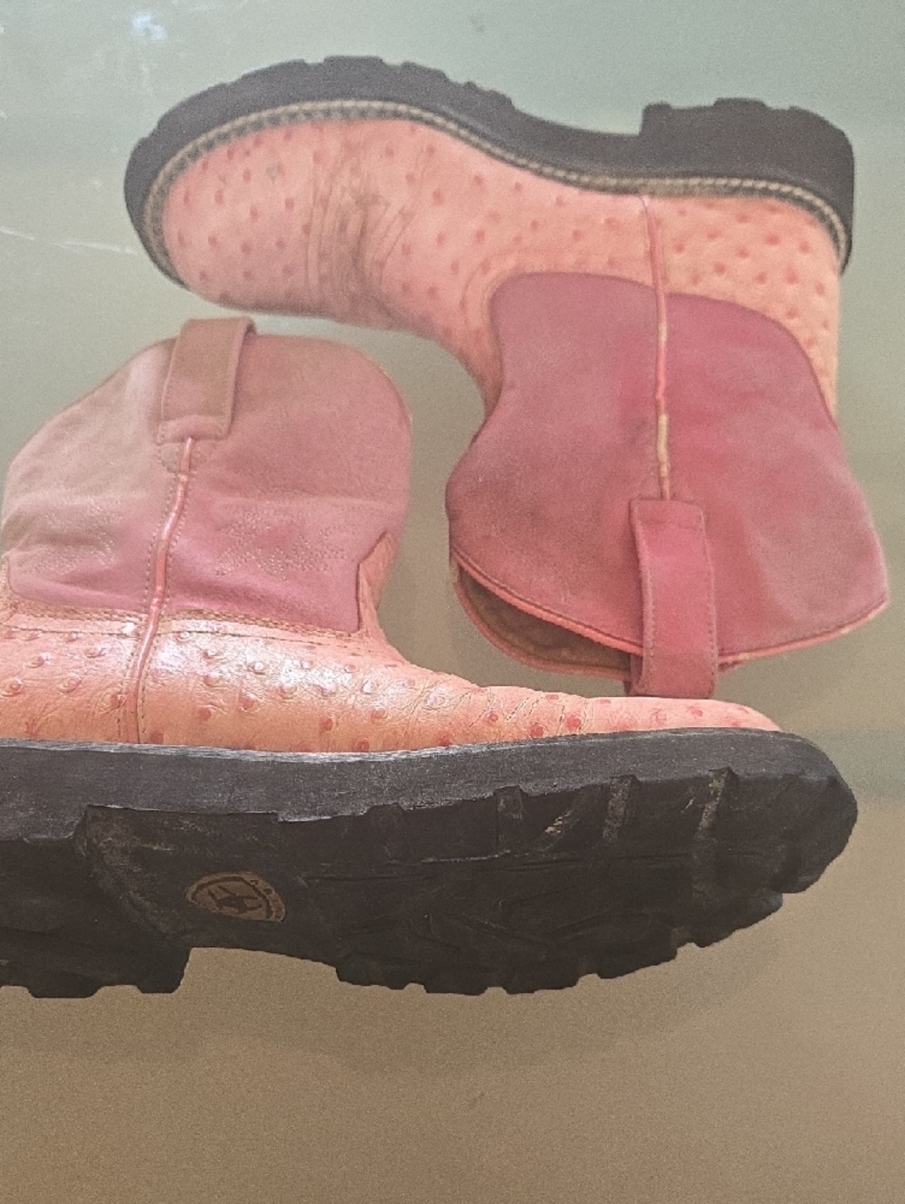 Ariat Pink Women's Western Pull-On Heeled Boots - Picture 9 of 11